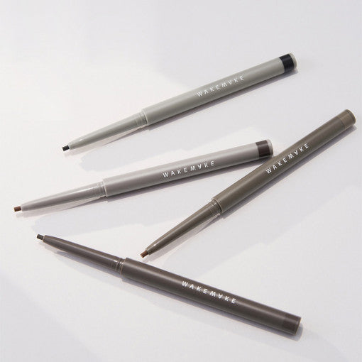 WAKEMAKE Real Ash Pencil Eyeliner in various shades on a white background.