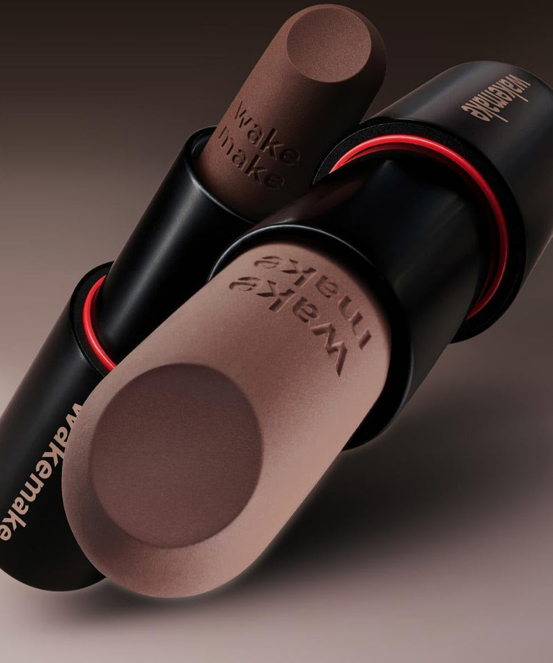 WAKEMAKE Soft Blurring Balm Stick with sleek design in elegant packaging.