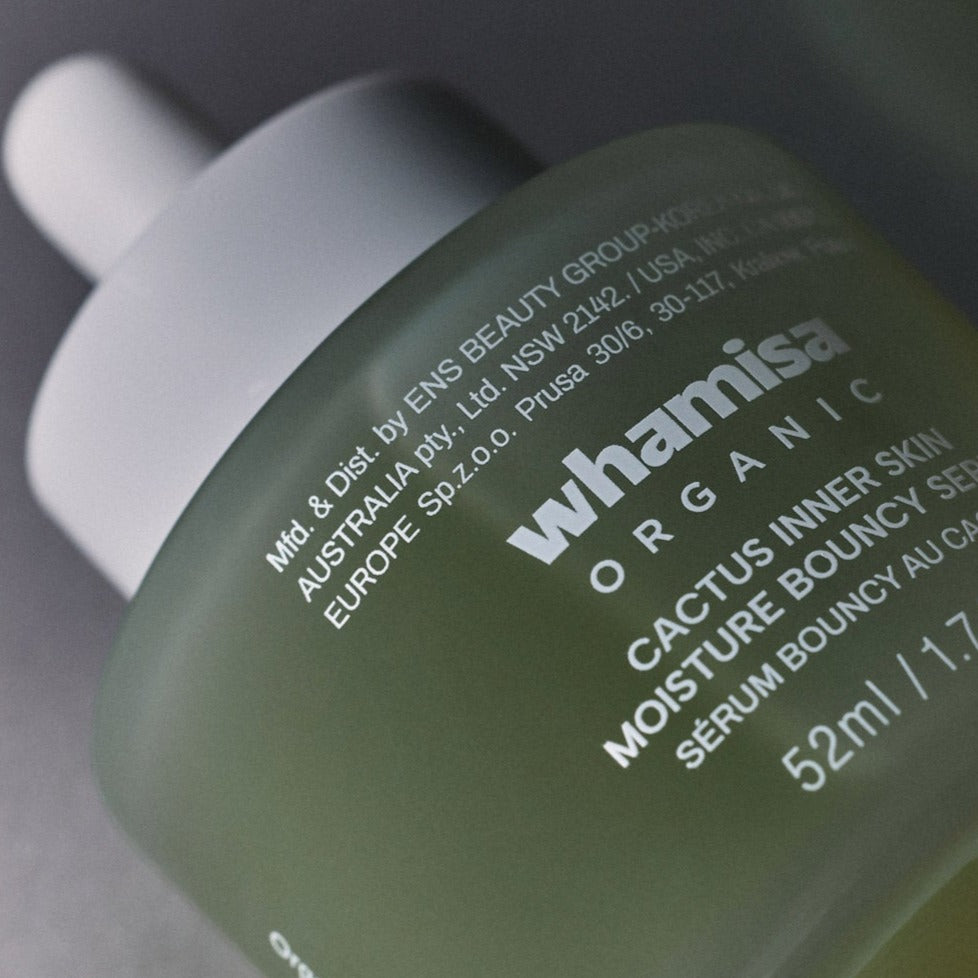 WHAMISA Cactus Inner Skin Moisture Bouncy Serum 52ml bottle close-up