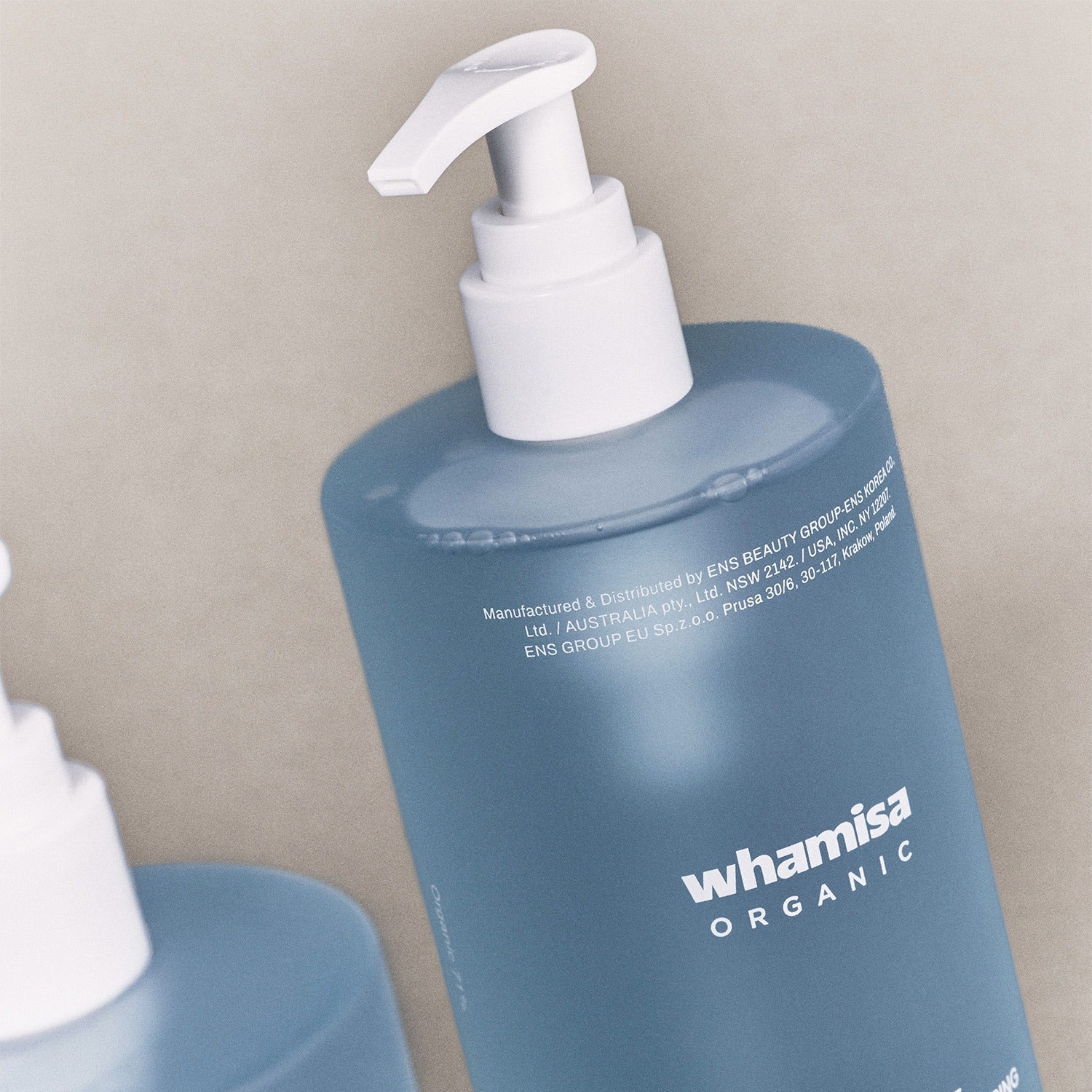 WHAMISA Organic Algae Fermented Body Cleanser 490ml bottle with pump dispenser