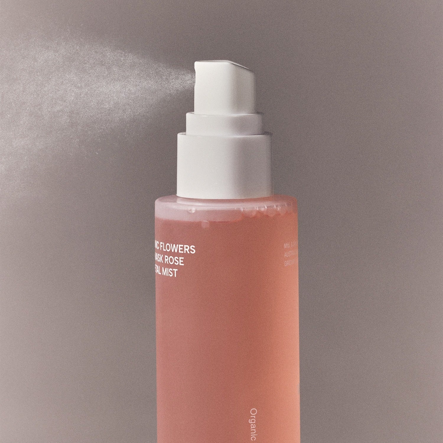 WHAMISA Organic Flower Fermented Rose Petal Mist 100ml bottle spraying mist