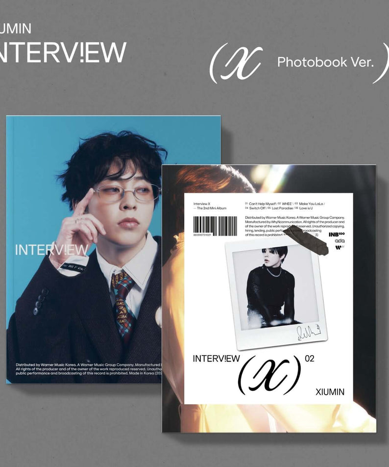 XIUMIN - Interview X [Photobook Ver.] (XIU VER., MIN VER.) ( | Kool Seoul - Buy Kpop Albums Online