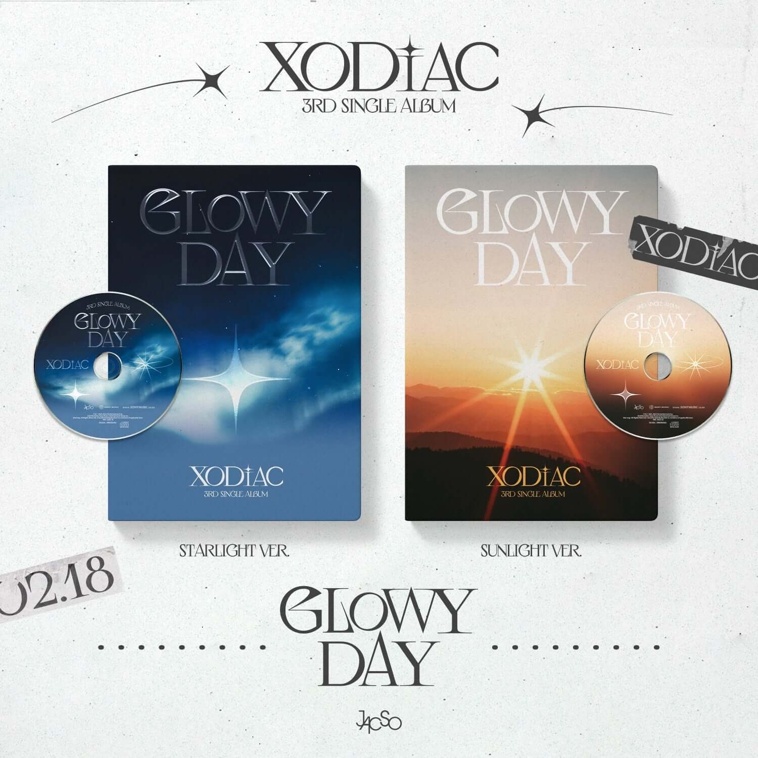 XODIAC - [GLOWY DAY] (STARLIGHT Ver. / SUNLIGHT Ver.) Set -  | Kool Seoul - Buy Kpop Albums Online