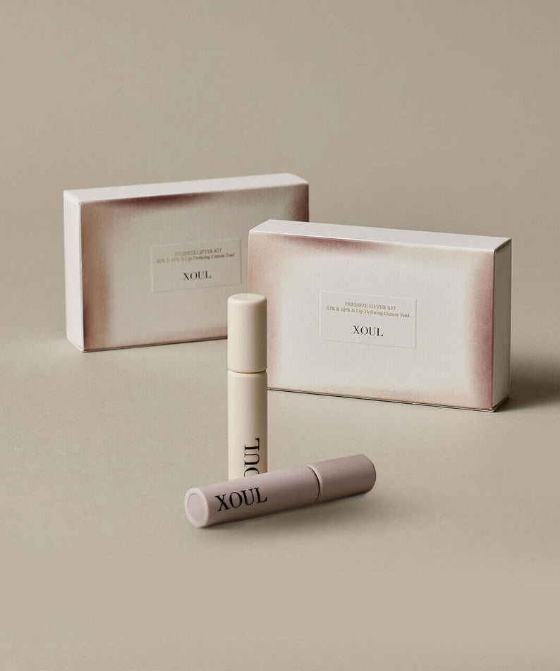 XOUL Lip Line Tattoo products showcasing elegant packaging and design.