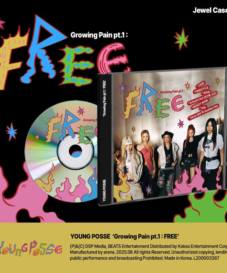 YOUNG POSSE - EP [Growing Pain pt.1 : FREE] (Jewel Case Ver. | Kool Seoul - Buy Kpop Albums Online