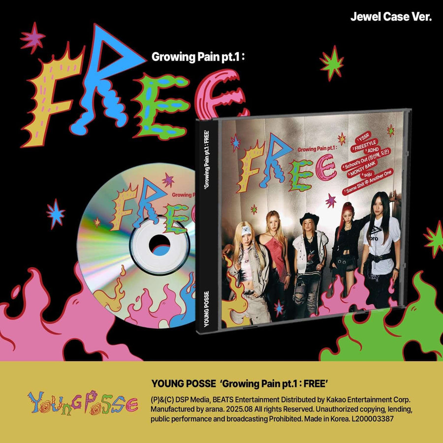 Young Posse - Ep [Growing Pain Pt.1 : Free] (Jewel Case Ver.) - Kpop Album