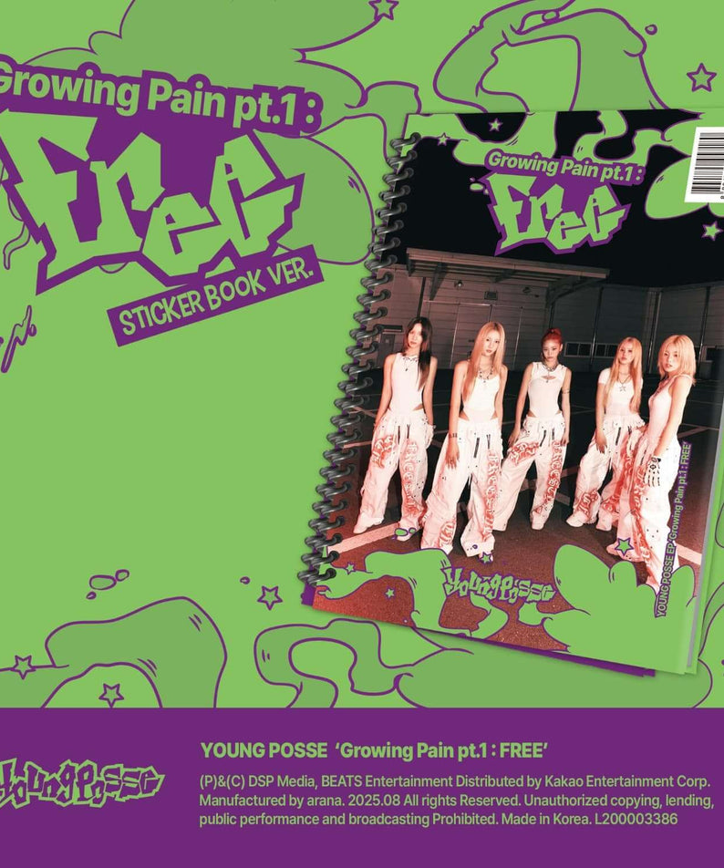 YOUNG POSSE - EP [Growing Pain pt.1 : FREE] (Sticker Book Ve | Kool Seoul - Buy Kpop Albums Online