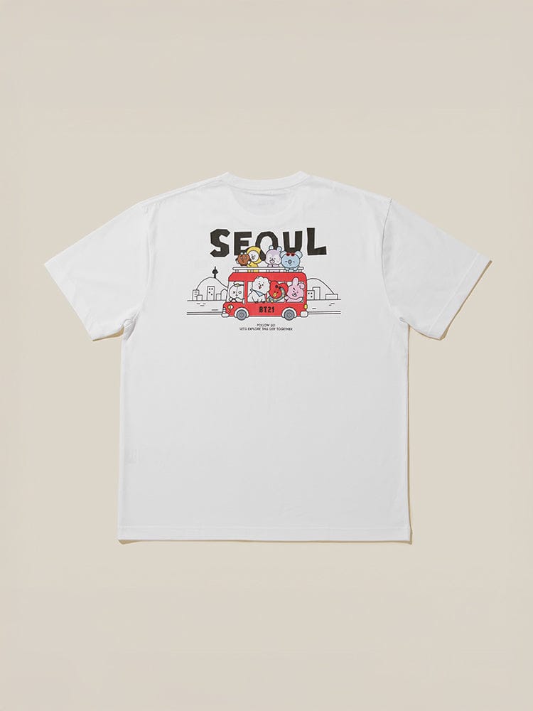 BT21 SHORT SLEEVE T-SHIRT WHITE SEOUL EDITION