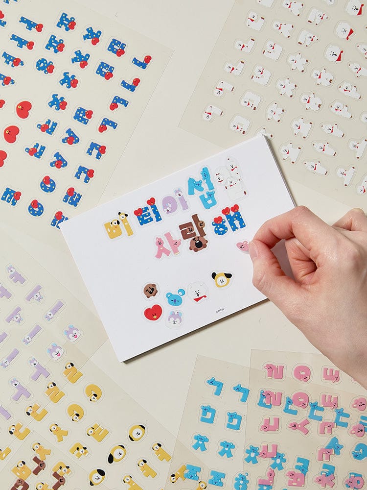 BT21 HANGEUL STICKER SOUVENIR