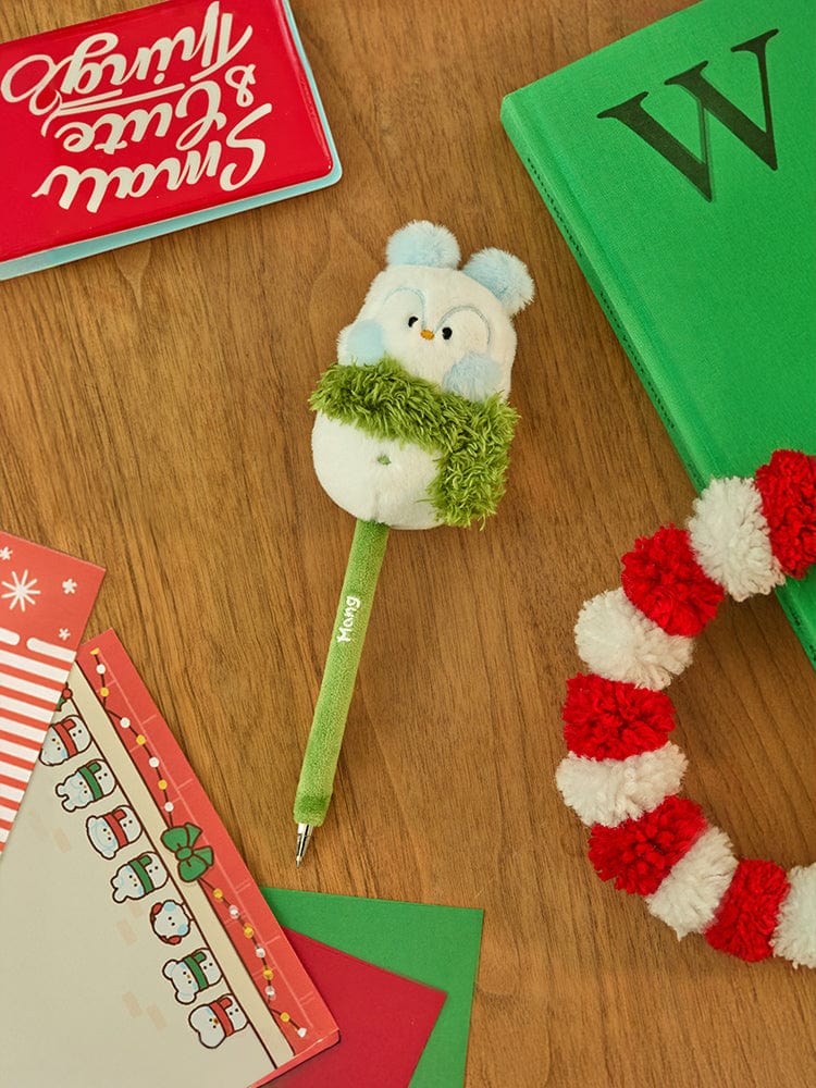 BT21 MANG mini minini SNOWMAN PLUSH GEL PEN PETITE HOLIDAY