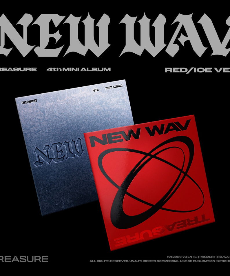 TREASURE - 4th MINI ALBUM [NEW WAV] RED/ICE VER. (Set of 2) - Kpop Album Koolseoul