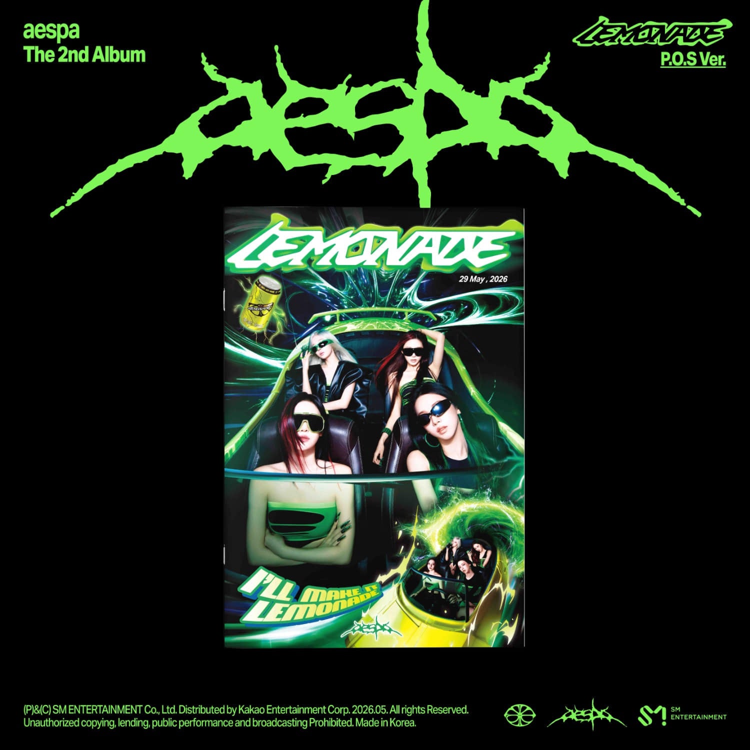 aespa - 2nd Full Album [LEMONADE] (P.O.S Ver.) - Kpop Album Koolseoul