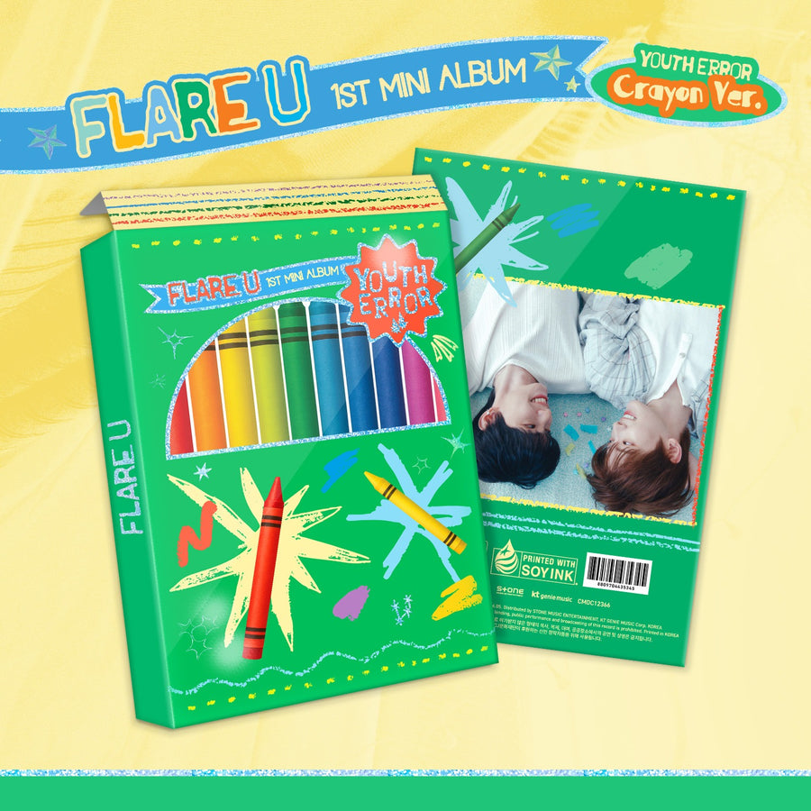 FLARE U - 1st Mini Album [YOUTH ERROR] (Crayon Ver.) - Album Kpop
