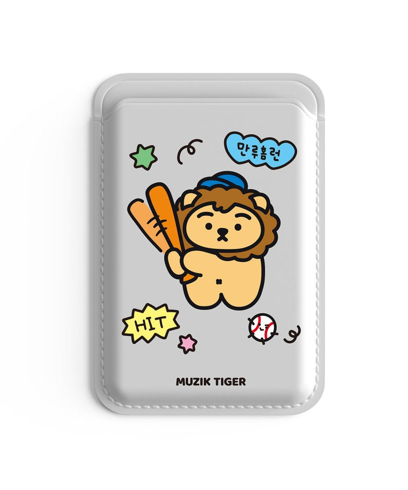 Muzik Tiger Baseball Stadium Lion Magsafe Leather Card Wallet 4 Types