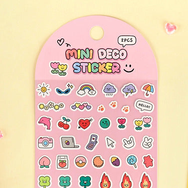 Mini Sticker 2P Set Rose - Korean kawaii Kakao Friends | Koolseoul