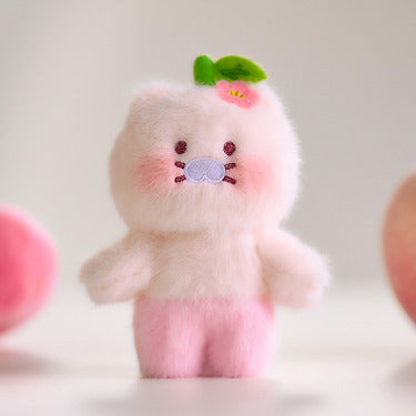 Kakao Friends - Peach Peach Keychain Plush Rose Chunsik