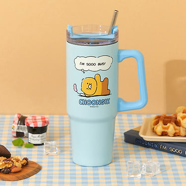 Chunsik Blue Tumbler 887ml - Official Kakao Friends merchandise | Koolseoul