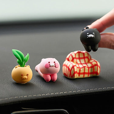 Kakao Friends - Black Figurine Set Chunsik Car Accessory
