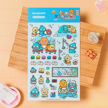 Kakao Friends - X Friends Clear Sticker Blue Ryan&Chunsik