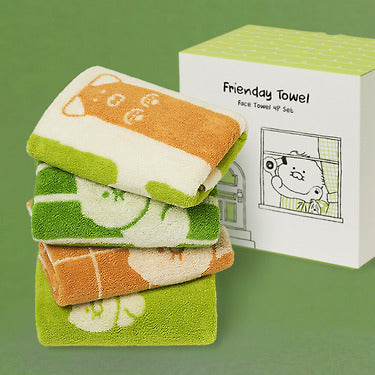 Kakao Friends - Frienday 4p Set Green& Chunsik Serviette