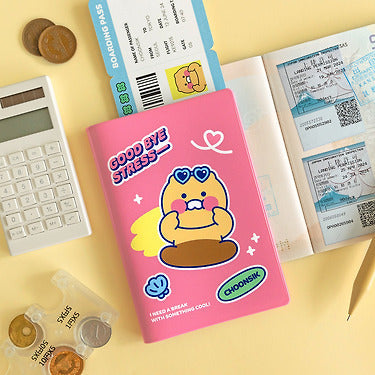 Kakao Friends - Chunsik Passport Holder Rose Travel Wallet