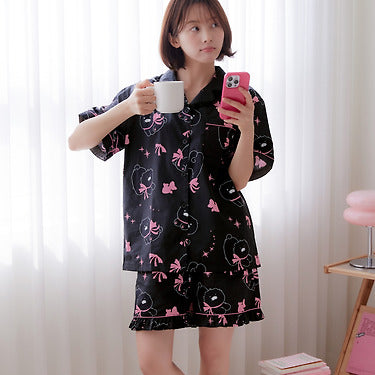Black Lovely Women Pajamas Chunsik - Official Kakao Friends merchandise | Koolseoul
